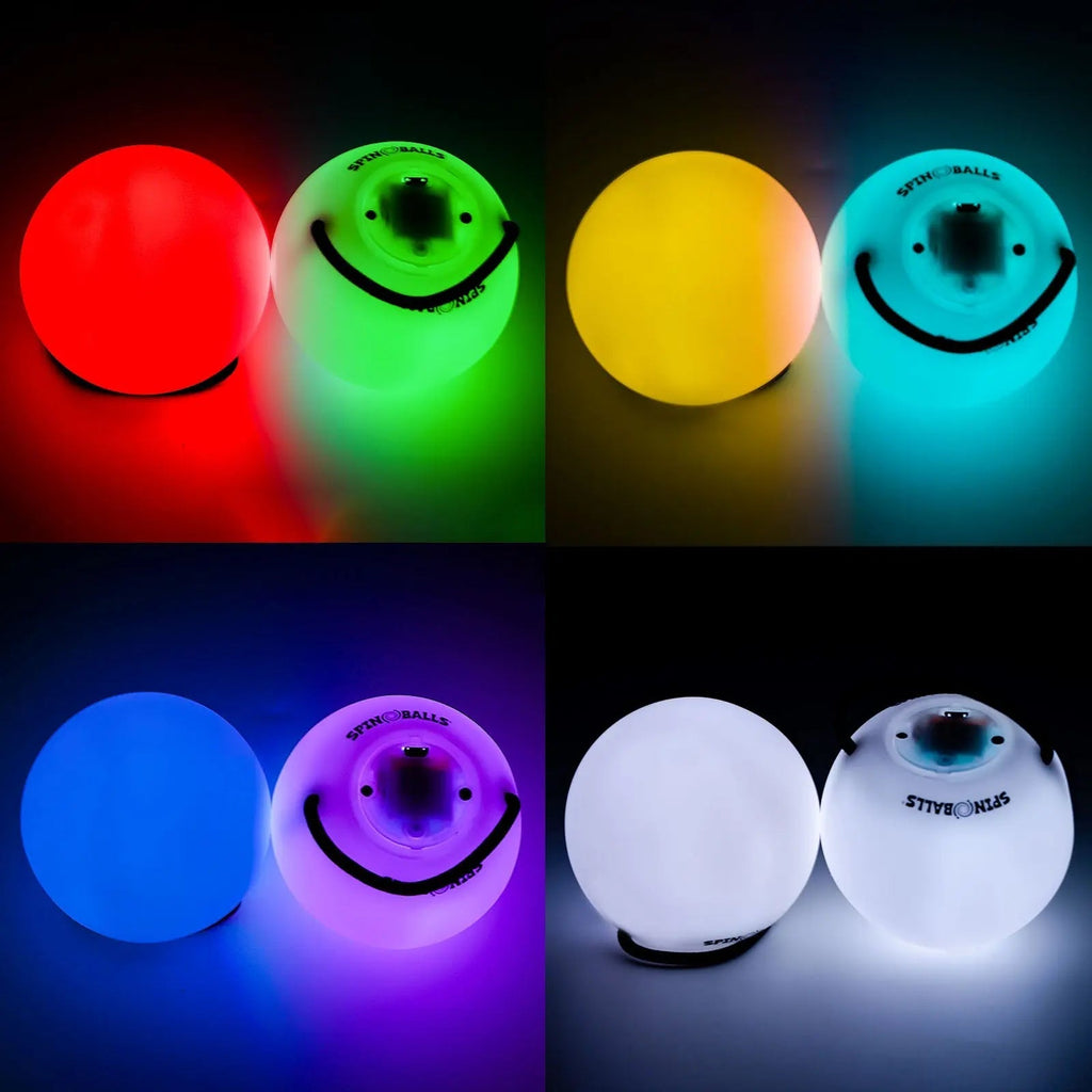 Spinballs Glow. 0 LED Rechargeable Poi Set P8
