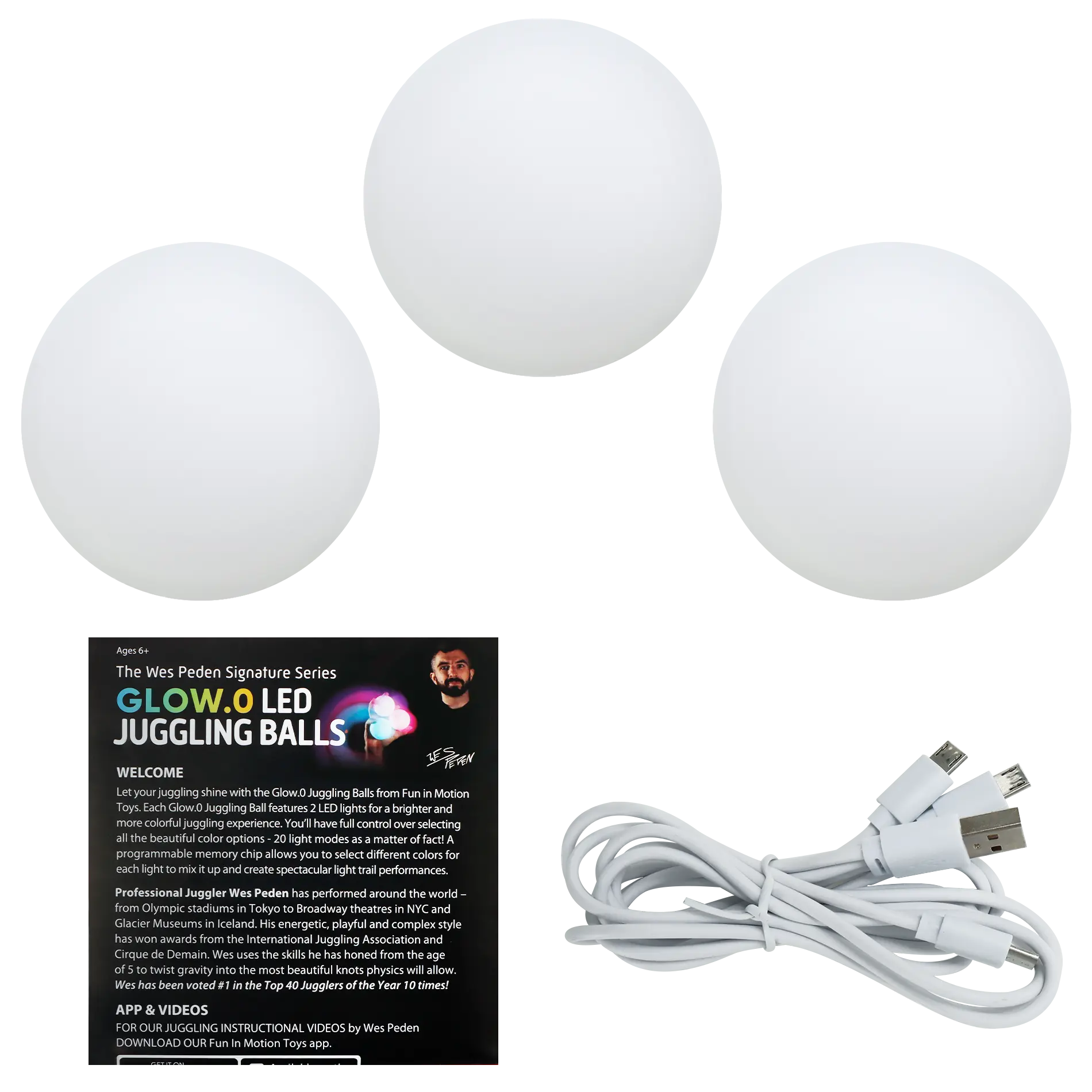 Wes Peden Glow.0 Juggling Balls L7