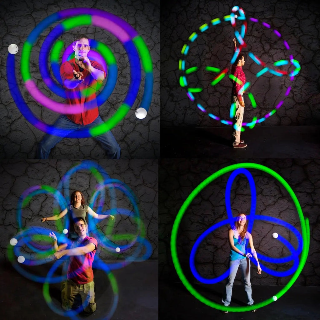 Spinballs Glow. 0 LED Rechargeable Poi Set P8